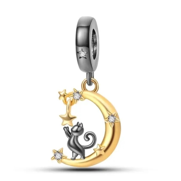 Jewelry - Cat above the moon Charm